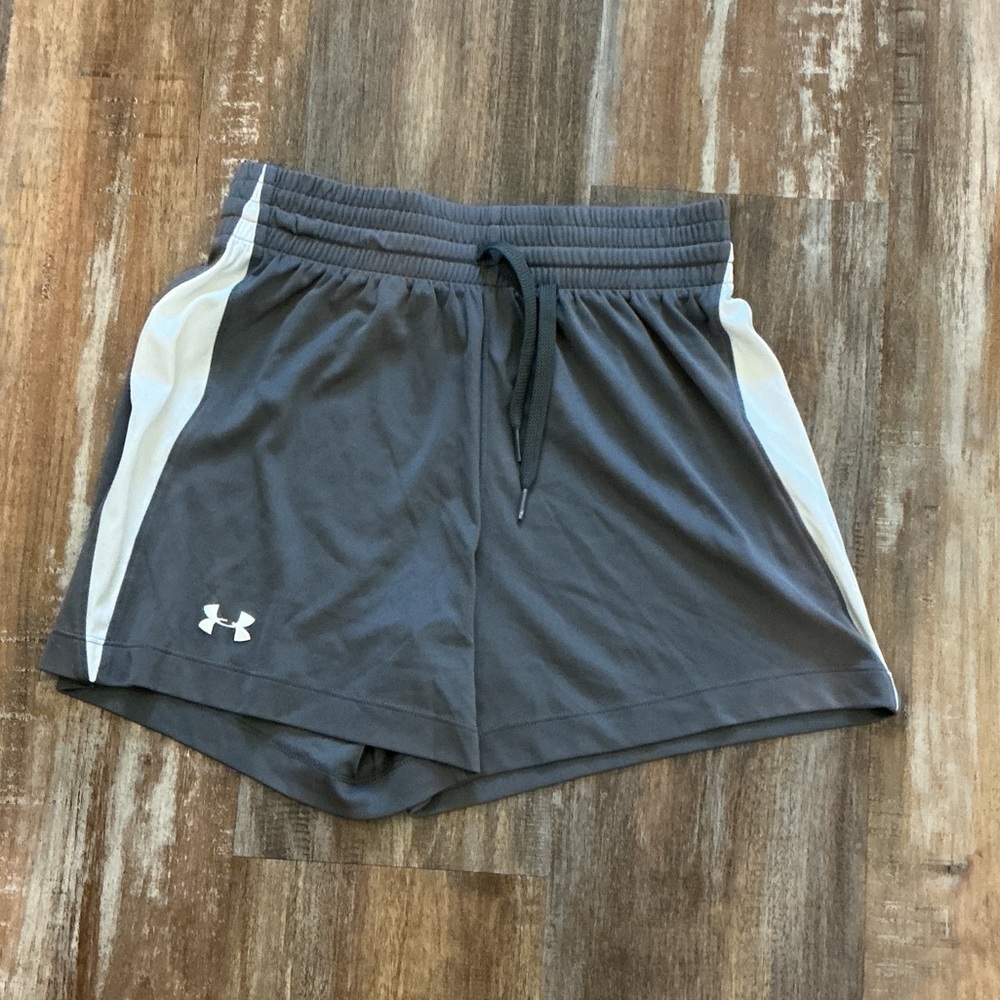 Under Armour Women's Athletic Shorts in Gray and White